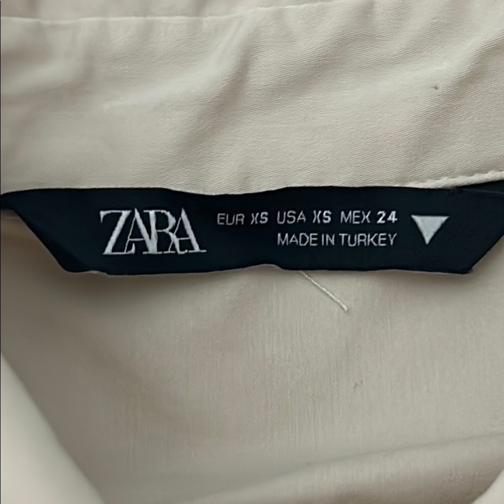 Zara Cream Cargo Shirt Size XS - Picture 4 of 9